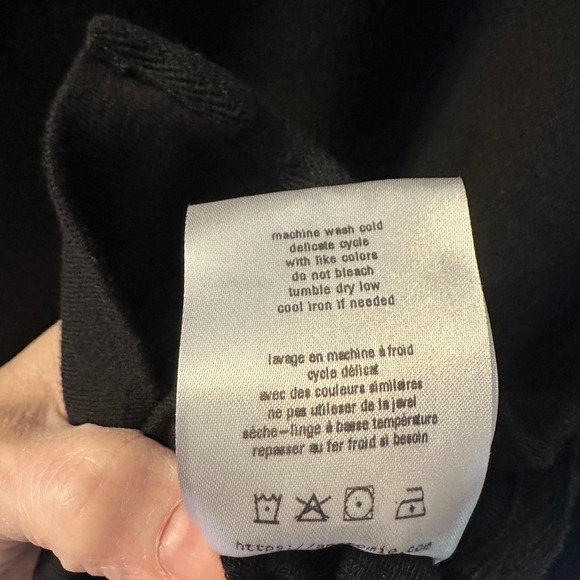 Anatomie Black‎ Crew Neck Long Sleeve Split Hem Tunic Top Women's Size S - Picture 5 of 9